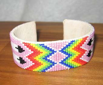 Shoshone Cut Bead Cuff Bracelet